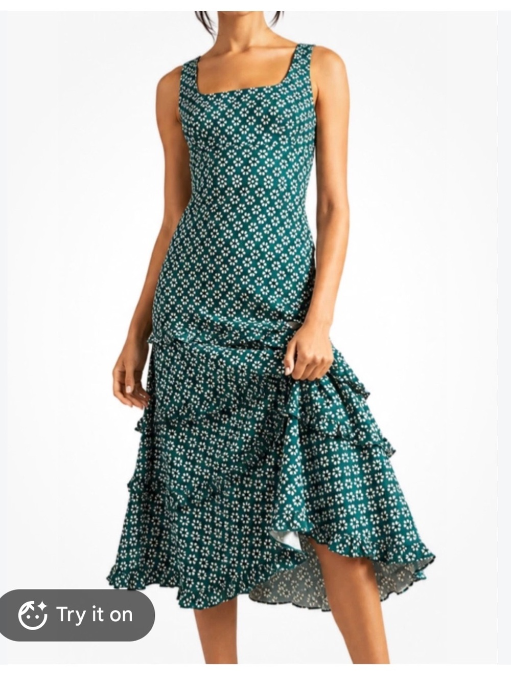 Anthropology Blythe Green Dress